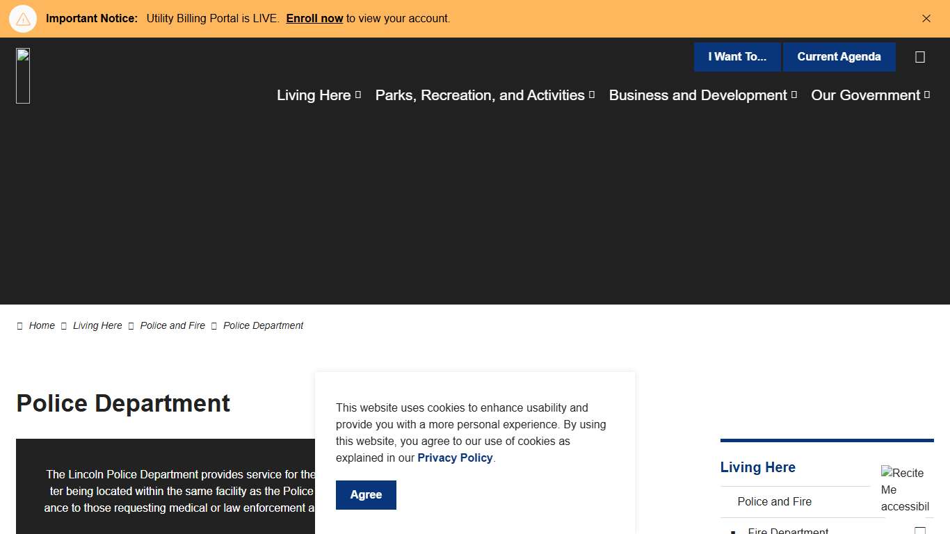 Police Department City of Lincoln