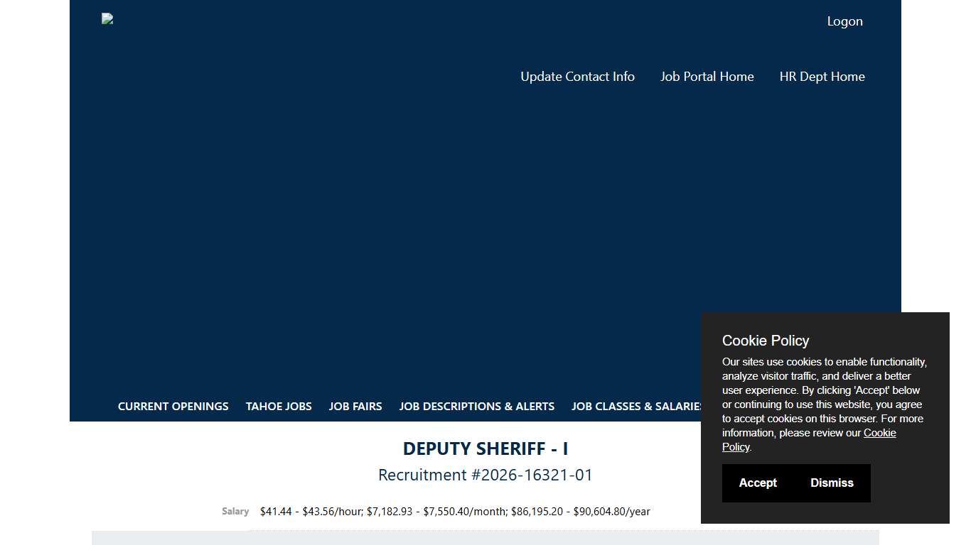 Job Posting: Deputy Sheriff - I - Placer County